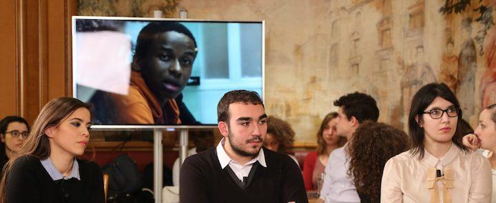 Les participations à l'émission du Bondy Blog Café étaient tournantes. Ici, Widad Ketfi, Ilyes Ramdani et Faïza Zerouala.