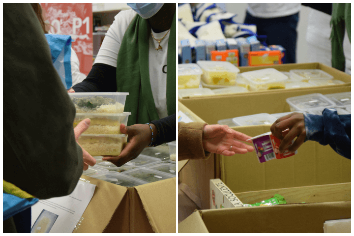 Les étudiants reçoivent des plats préparés par un restaurateur et des produits frais