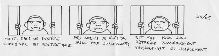 Dans sa BD, Hassan dénonce les conditions de détention