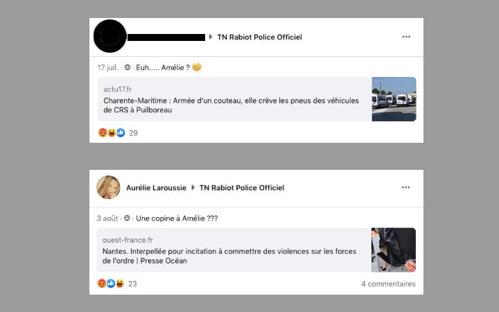 Amélie revient dans des posts du groupe TN Rabiot où elle n'a pourtant rien à voir. Une sorte d'obsession qui entraîne toujours plus de cyberharcèlement dans les commentaires.
