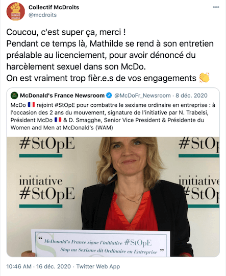 Mathilde a été convoquée le 16 décembre pour son entretien préalable à son licenciement et a reçu sa lettre le 19 décembre.