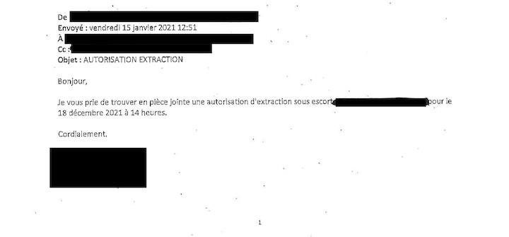 Un détenu avait l'accord d'un juge pour aller assister à l'enterrement d'un proche en janvier 2021.