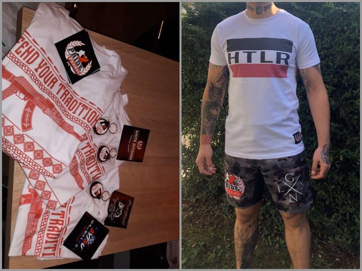 Tomasz Szkatulski est propriétaire d’une marque de vêtements de sport dont l'acronyme veut dire : « Trop blanc pour toi ». Sur cette boutique en ligne on peut notamment acheter des tee-shirts « HTLR », pour « Hitler 