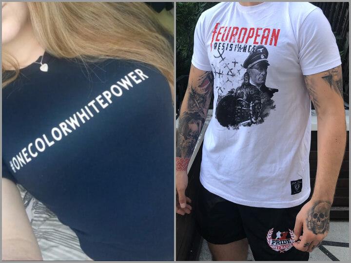« Gamin » distribue des vêtmeents avec des slogans et de l'imagerie suprémaciste et néonazis.