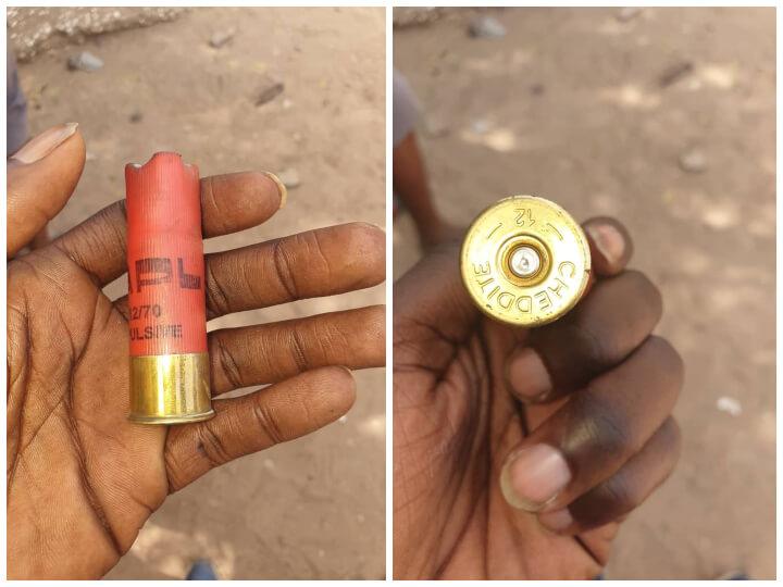 Une douille de balle SAPL. Les photos ont été transmises par sentv.info via WhatsApp.