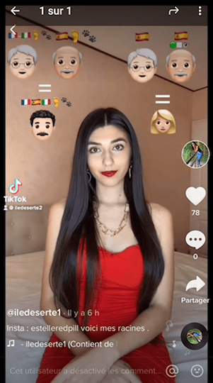 Visée par une partie de son camp politique pour ses origines, Estelle RedPill a dû se justifier dans de nombreuses vidéos. Elle a même réalisé une petite séquence où elle met en scène son arbre généalogique et a déclaré sa fierté d'avoir un grand-père ancien membre de l'organisation terroriste OAS.