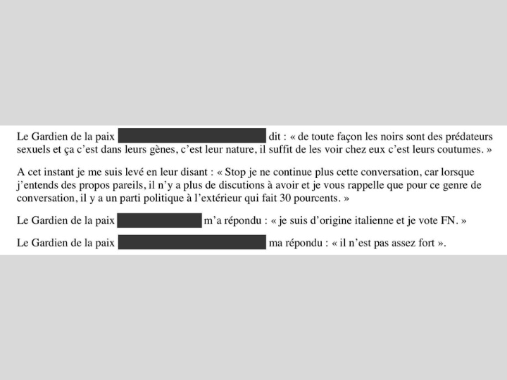 Extrait du rapport que StreetPress s’est procuré