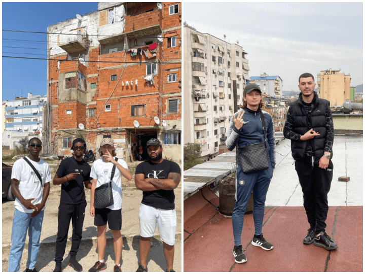 Gab Morrison lors d'un de ses tournages au Portugal et en Albanie