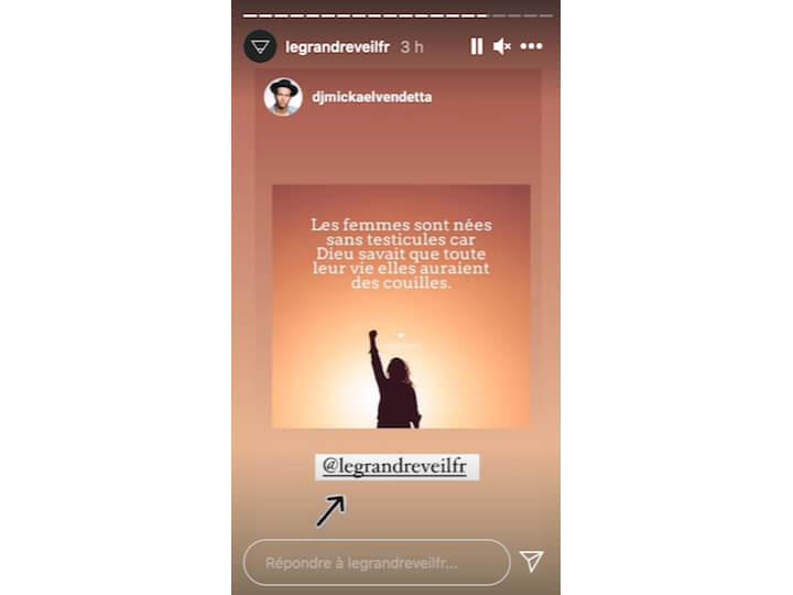 Julian Wolf reçoit aussi le soutien de personnalités comme Mickaël Vendetta, qui partage ses publications sur sa story Instagram
