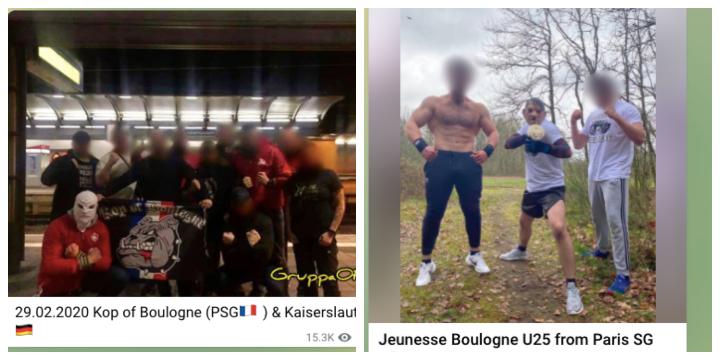 Dans cette équipe, on retrouve des hooligans d’extrême-droite néonazis. Sur cette photo, un membre du groupe porte un masque d'Adolf Hitler