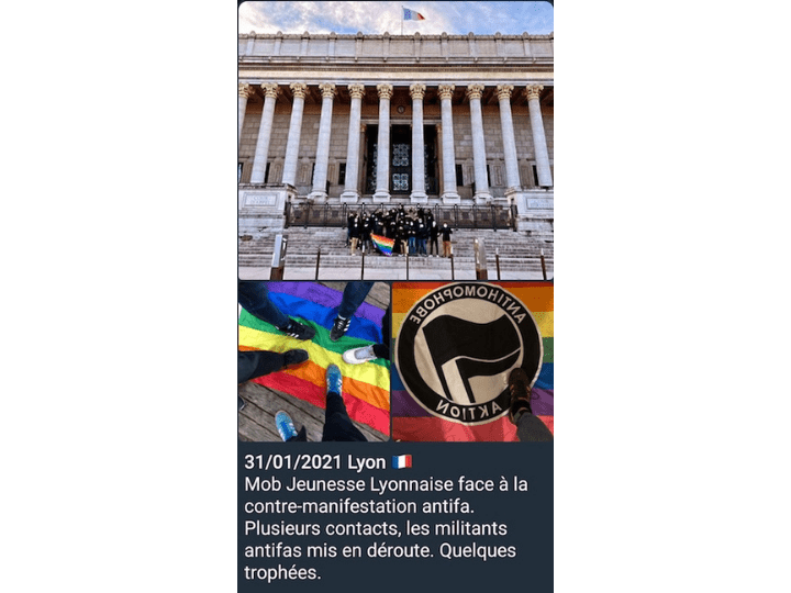 Le 31 janvier, les militants radicaux qui évoluent en marge du service d’ordre de la manifestation Marchons Enfants (un collectif anti-PMA et GPA) chargent violemment des contre-manifestants pacifiques