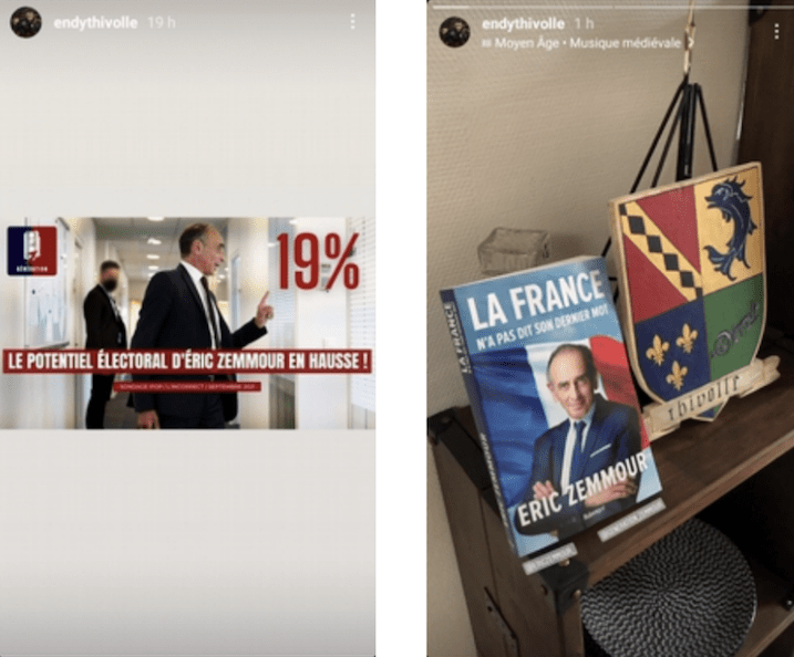 Endy Thivolle est le leader de Valence patriote. Sur ses réseaux sociaux, il affiche son appartenance à Génération Z, le mouvement de jeunesse qui mène la campagne pour le candidat d’extrême droite