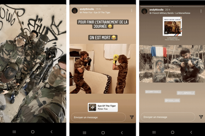 Les membres de Valence Patriote jouent à la guerre et s'entraînent à la castagne