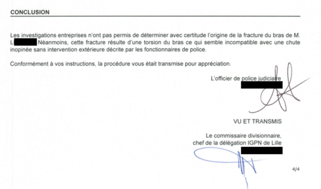 La thèse des policiers a été balayée par la police des polices elle-même