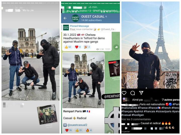 Tourisme à Paris et fierté de passer sur Ouest Casual, la chaîne Telegram des nazillons français forte de milliers d’abonnés. Le tout agrémenté de « saluts de Kühnen », une variante à trois doigts du salut nazi
