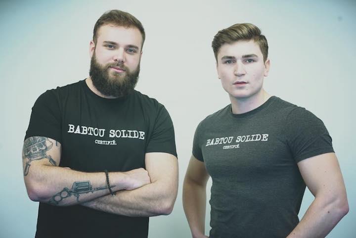 Une autre des égéries de la marque est Antoine O. (à gauche), un militant d'extrême droite proche de Génération identitaire et des Zouaves Paris.