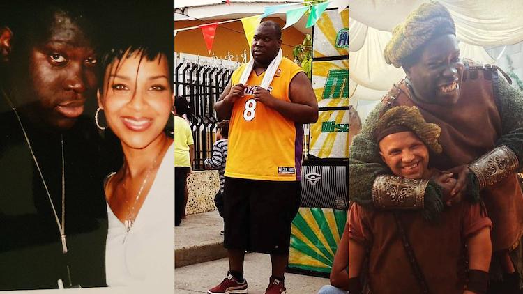 De G à D : avec l'actrice Lisa Raye / en Colombie / sur le tournage de Robin des bois, la véritable histoire.