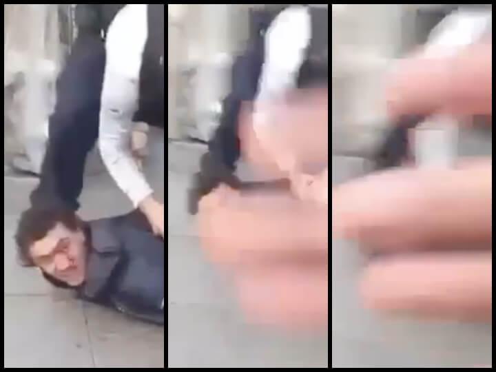 Philippe, le témoin, a bien tenté de filmer l'état de Tidiane durant l'interpellation, mais un troisième policier l'en a empêché comme le montre sa vidéo.