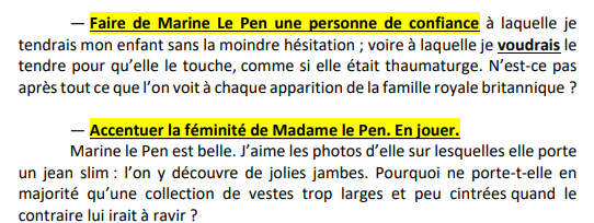 La pro de la com' dans la téléréalité conseille à la candidate à l'élection présidentielle d'accentuer sa féminité.