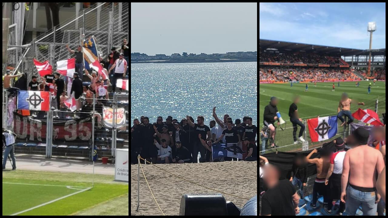 À Lorient, les hooligans rémois se bastonnent et tapent des saluts nazis