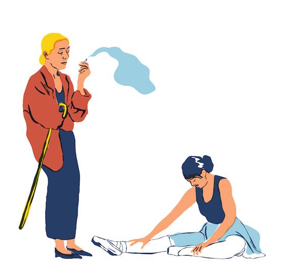 La dizaine de danseurs de l'Académie évoquent les « cris » de la directrice Nicole Chirpaz. Des élèves d'une vingtaine d'années expliquent comment la croiser leur procure des bouffées de chaleur.