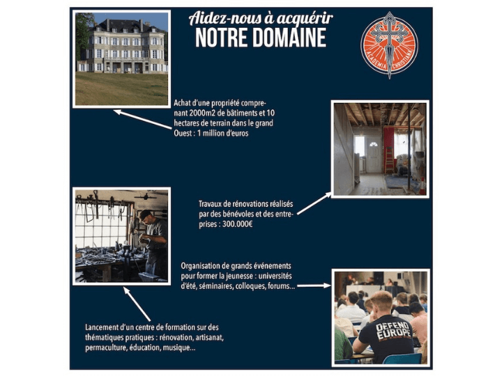 L'achat de ce lieu par Academia Christiana sera financé par des dons défiscalisables, aux frais de la République (1)