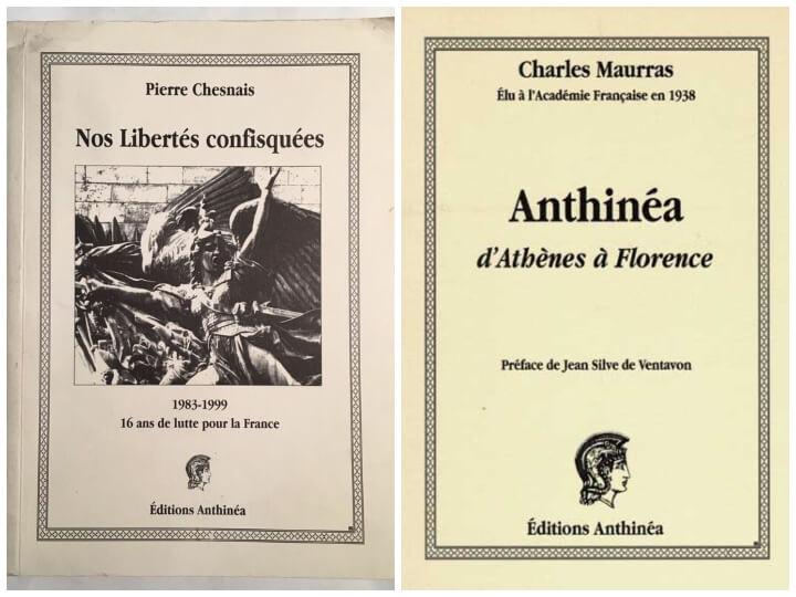 En plus de la librairie Anthinéa, Frédéric Boccaletti lance également sa société d'éditions du même nom. Il y édite des livres comme celui de Charles Maurras.