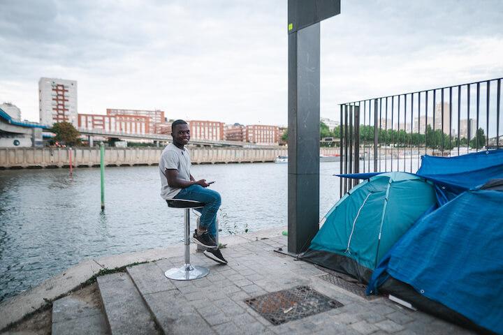 Installé en mai, le campement Liberté d'Ivry-sur-Seine comporte depuis deux mois environ 70 mineurs isolés