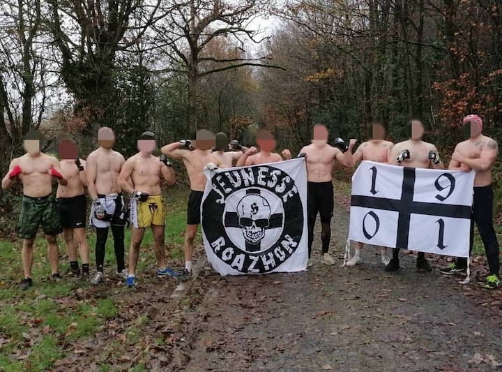 Maxime Bellamy fait partie des hooligans rennais néonazis du Roazhon 1901 depuis quelques années.