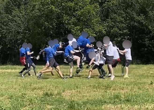 Depuis quelques années, les hooligans font moins de combats dans les tribunes et favorisent des fights en forêt. Comme ici, en juin 2021, entre la Jeunesse Boulogne et des Allemands de Darmstadt, remporté par ces derniers.