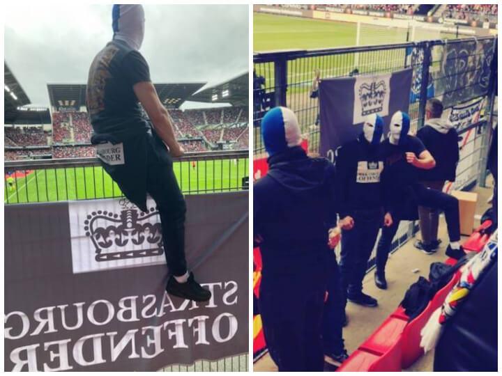 Les hooligans néonazis des Strasbourg Offender se sont tranquillement rendus en parcage visiteurs à Rennes en octobre 2021