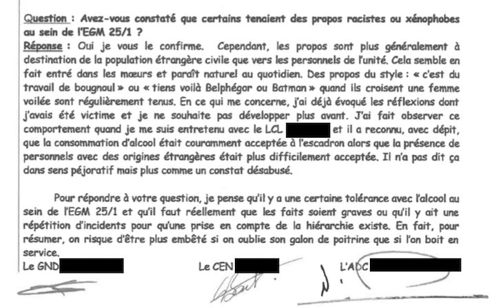 Les propos rapportés par Amir ont été confirmés par certains gendarmes interrogés par l'IGGN.
