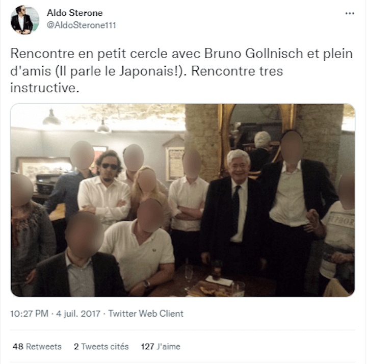 Aldo Sterone en compagnie de Bruno Gollnisch