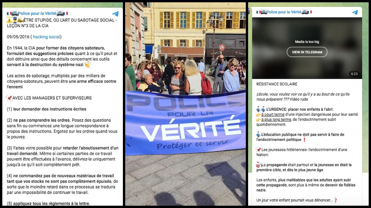 Sur Telegram, la « Police pour la vérité » appelle les forces de l'ordre à désobéir