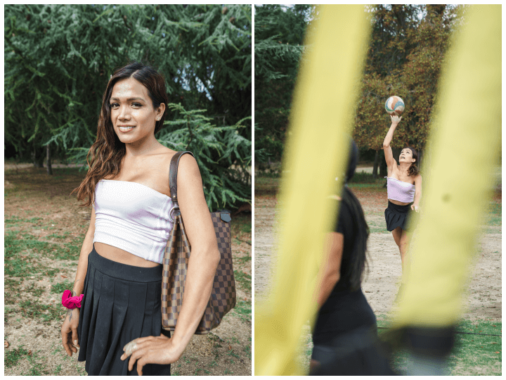 Gema a rejoint l’équipe cette année : « ça permet de voir des amies et de sortir un peu. Comme ça, avec le volley, forcément on tient le coup. 