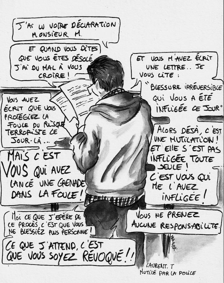 Devant la cour, Laurent Theron lance que sa vie « a totalement basculé ». Il a aussi récusé les excuses par courrier d'Alexandre M., envoyé il y a plusieurs années.