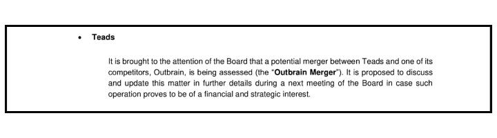 En 2022, Altice envisage sérieusement de fusionner Teads et Outbrain