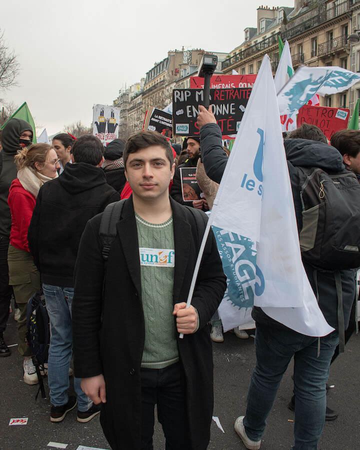 Ugo, 20 ans, étudiant en droit, sciences politique, vice-président et trésorier de l’Unef Paris 1
