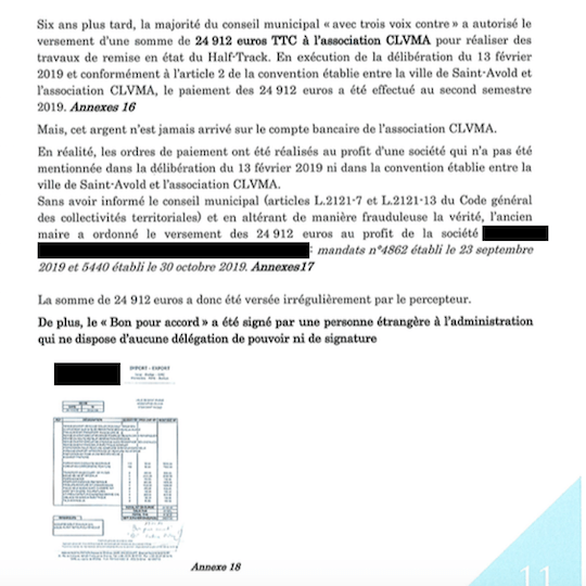 Dans son enquête, Isaac fait des constatations problématiques, comme cette subvention de presque 25.000 euros en 2019 pour un club lorrain, qui n'est jamais arrivé à l'asso mais à une autre société. Le tout avec l’accord apparent de l’ancien maire André Wojciechowski. 