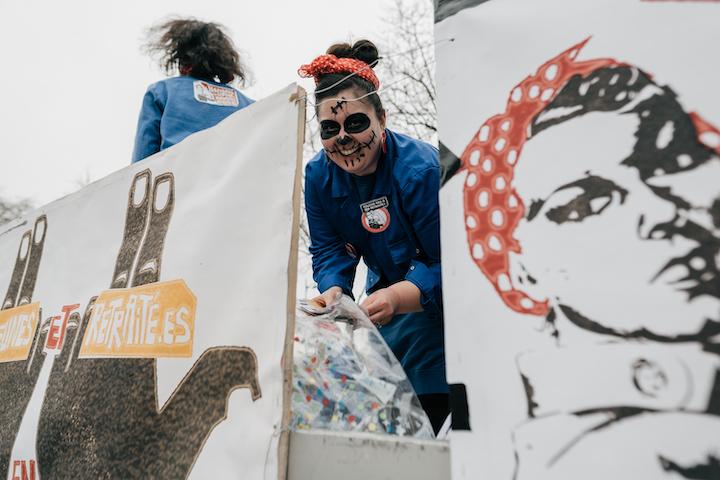 « La musique est une pancarte efficace ! », explique Youlie Yamamoto, la porte-parole du collectif féministe des Rosies