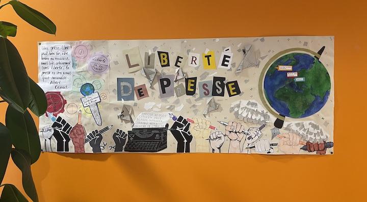 « En cours d'éducation morale et civique, nous avons dû réaliser des affiches sur le droit des femmes aux Etats-Unis ou sur la liberté de la presse », explique une élève de seconde