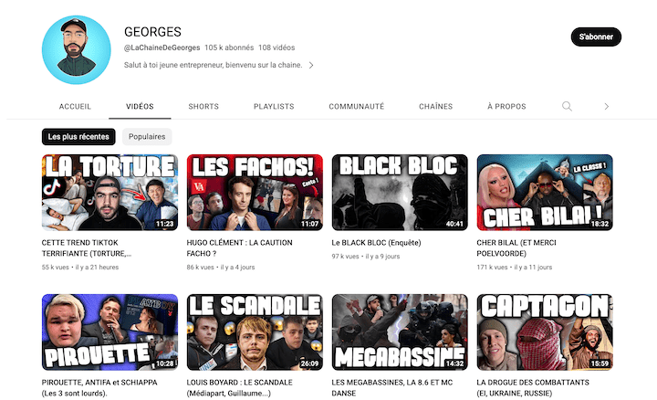 Georges-Gabriel Matharan est le créateur d’une chaîne YouTube sobrement intitulée « Georges », forte de plus de 100.000 abonnés