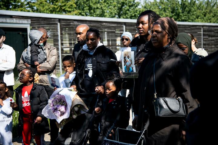 Une vingtaine de proches d'Alassane sont venus en soutien