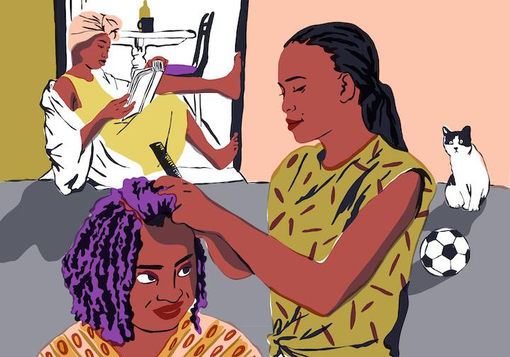 Douée pour la coiffure, Vanessa gagnait il y a encore quelques années sa vie dans son village au sud-ouest du Nigéria. Des violences conjugales et sexuelles infligées par son compagnon entraînent une désertion de sa clientèle