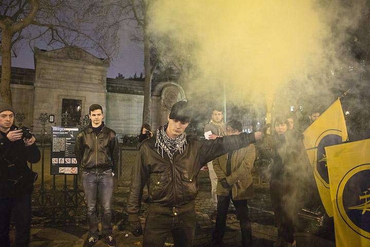 Le mouvement a donc vu passer des jeunes qui ont ensuite choisi de militer au sein de la mouvance radicale. Comme ici Marc de Cacqueray en 2015, devenu depuis chef des Zouaves Paris et du Gud.