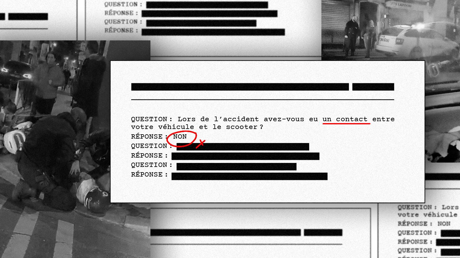Mensonges et aveux des policiers qui ont renversé trois jeunes en scooter