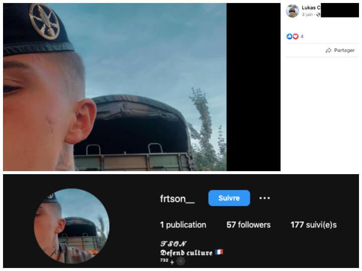 Sur Instagram, Lukas C. publie avec le pseudonyme de « TSON », qui l'utilise également sur Telegram. Mais les photos de profil sont les mêmes que celles de son Facebook. Tant pis pour la confidentialité.