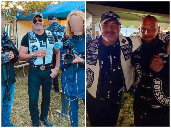 Serge Ayoub était présent à la petite sauterie des Gremium dans le 44. Au milieu des journalistes à gauche et aux côtés de Gabriel Decouture à droite.