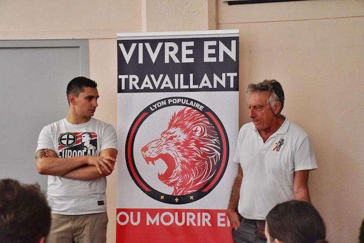 Eliot Bertin et l'idéologue néofasciste Gabriele Adinolfi.