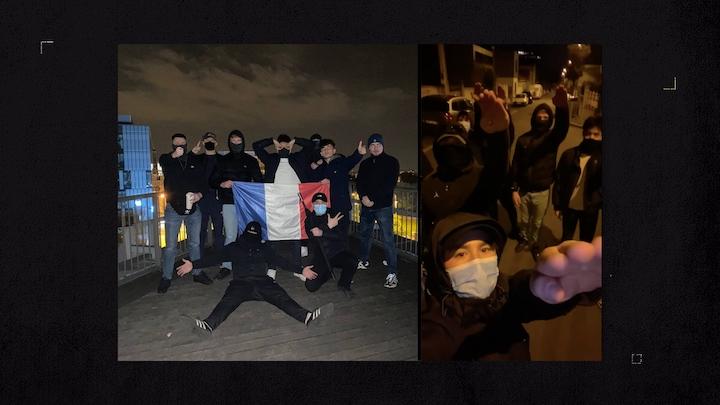 Dans une vidéo tirée des FafLeaks, les gamins de la DM se filment en pleine nuit au milieu d’une rue d’une ville cossue de banlieue et défilent en multipliant les saluts nazis